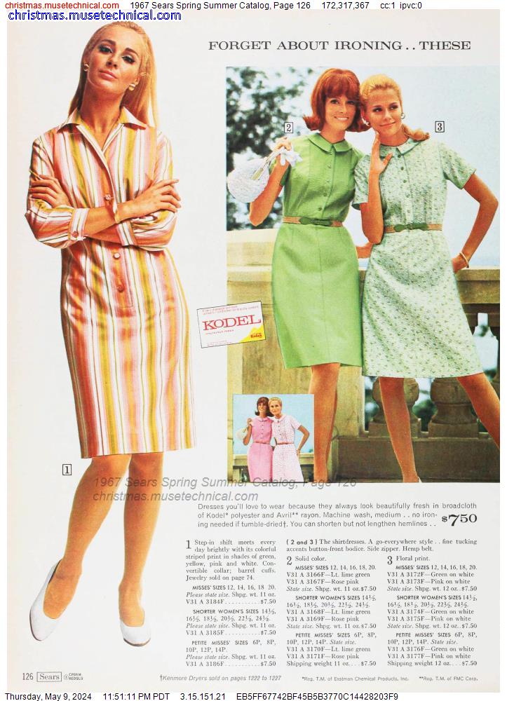 1967 Sears Spring Summer Catalog, Page 126