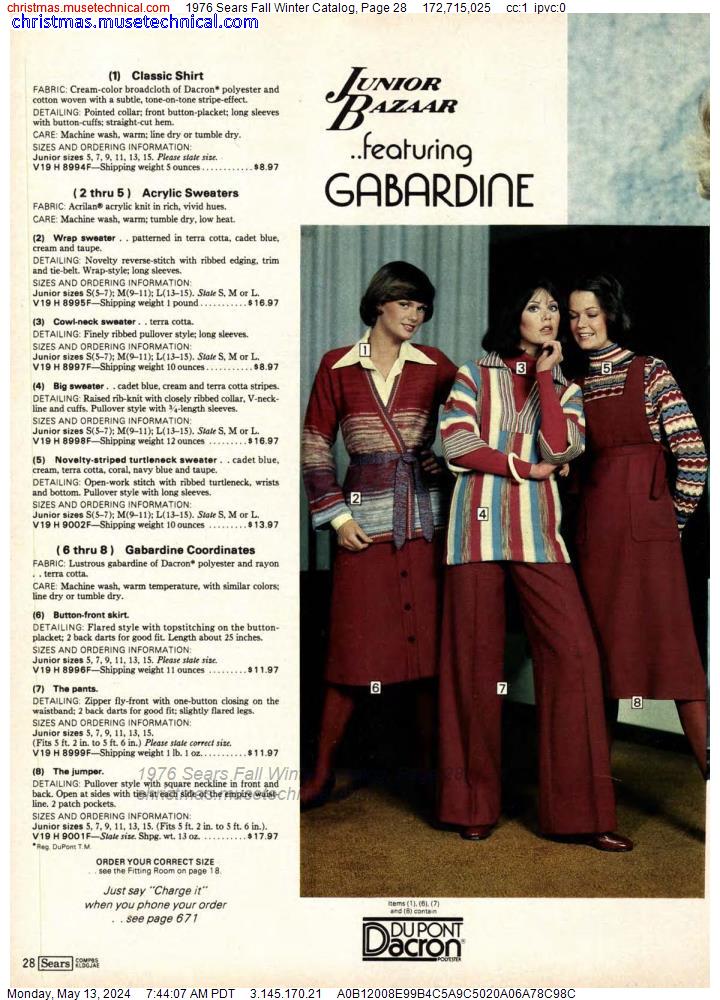 1976 Sears Fall Winter Catalog, Page 28