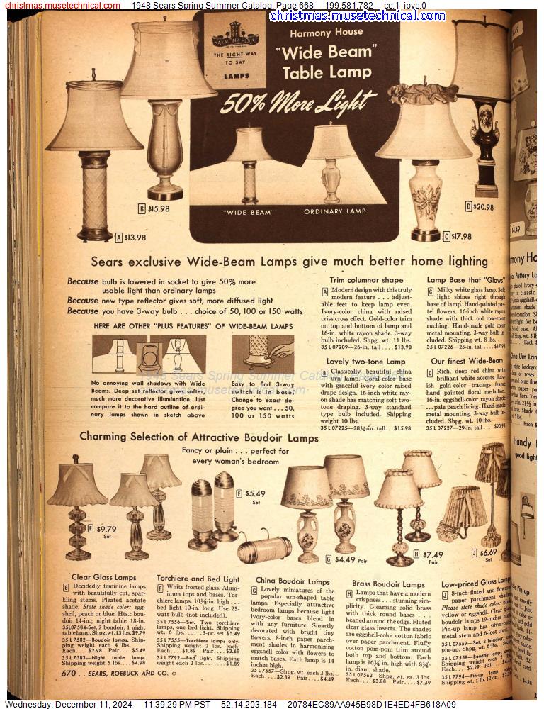 1948 Sears Spring Summer Catalog, Page 668