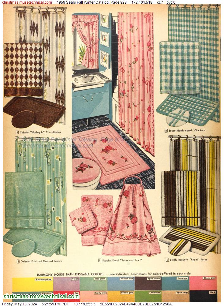 1959 Sears Fall Winter Catalog, Page 928