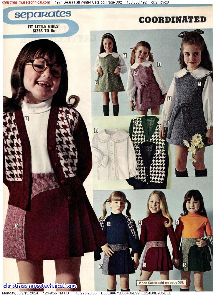 1974 Sears Fall Winter Catalog, Page 302