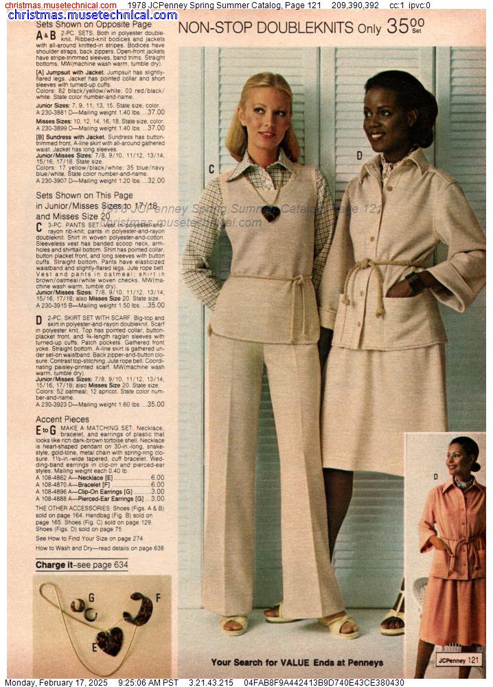 1978 JCPenney Spring Summer Catalog, Page 121