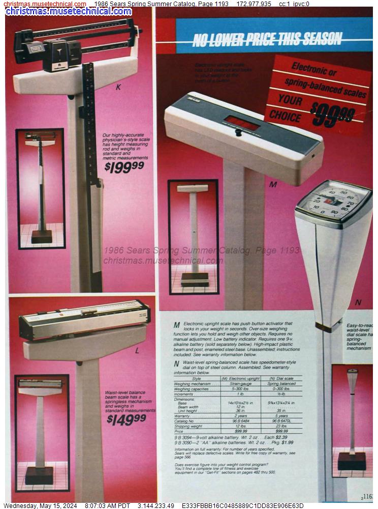 1986 Sears Spring Summer Catalog, Page 1193