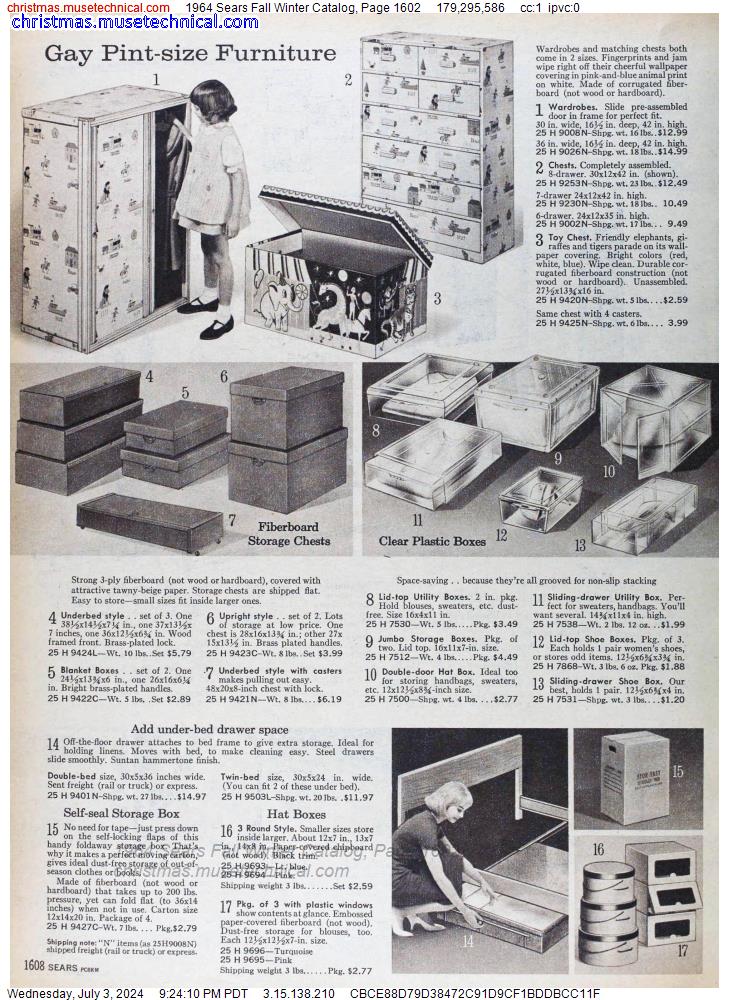 1964 Sears Fall Winter Catalog, Page 1602