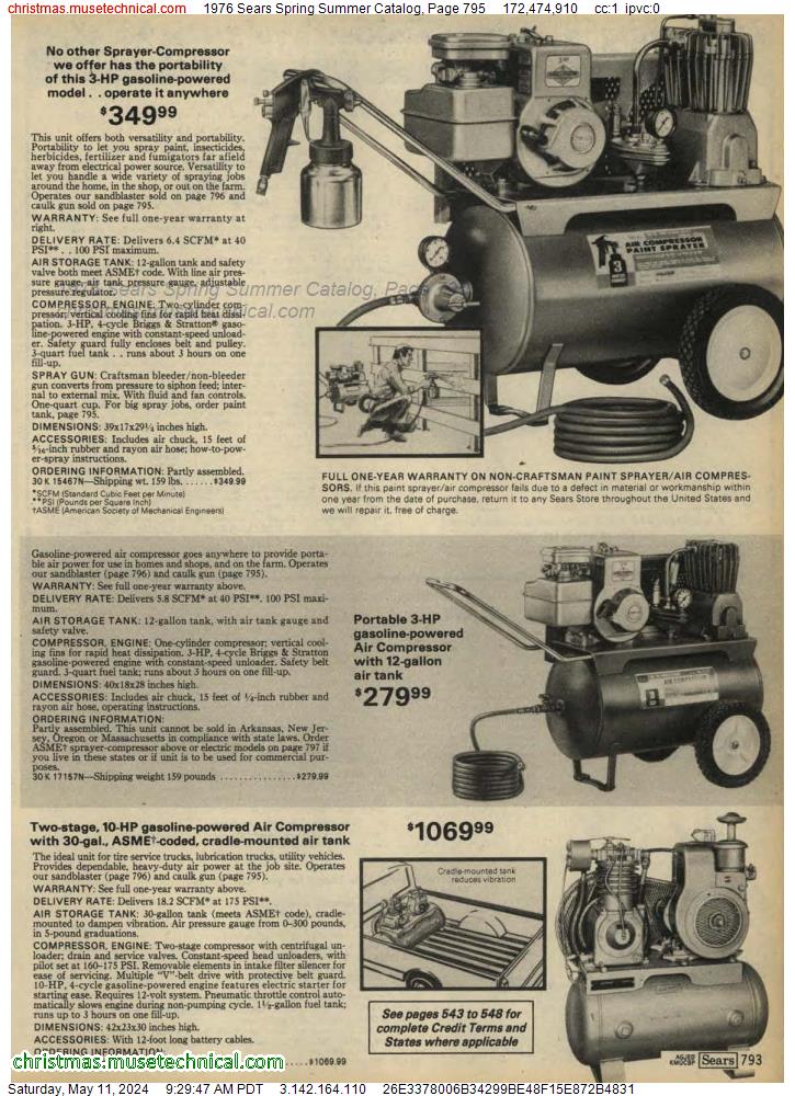 1976 Sears Spring Summer Catalog, Page 795