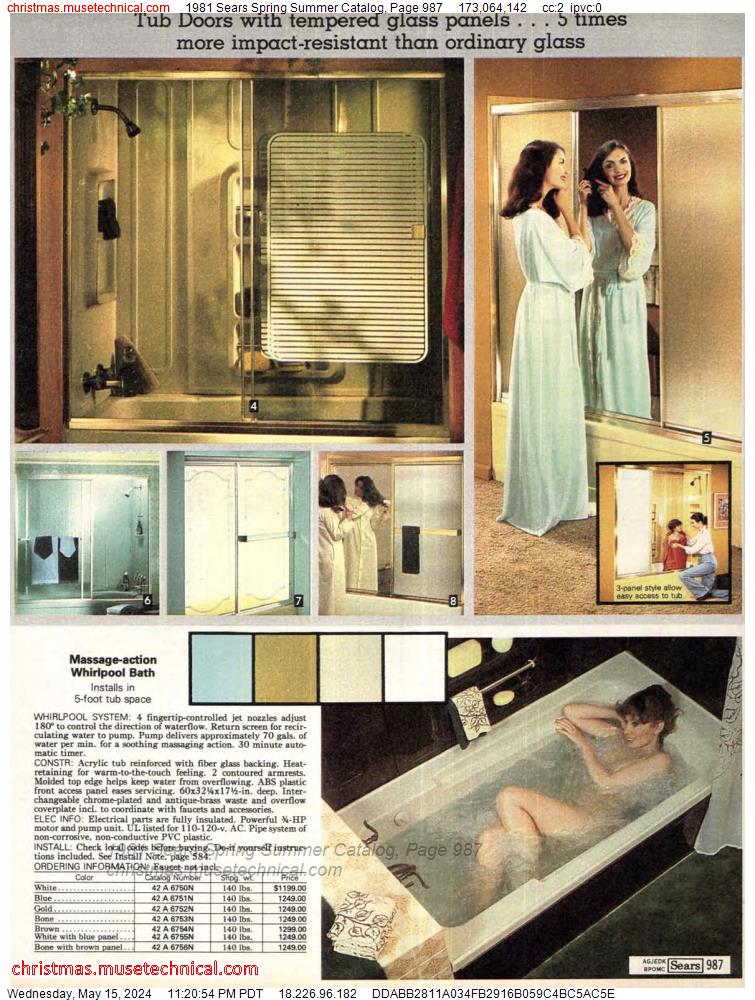 1981 Sears Spring Summer Catalog, Page 987