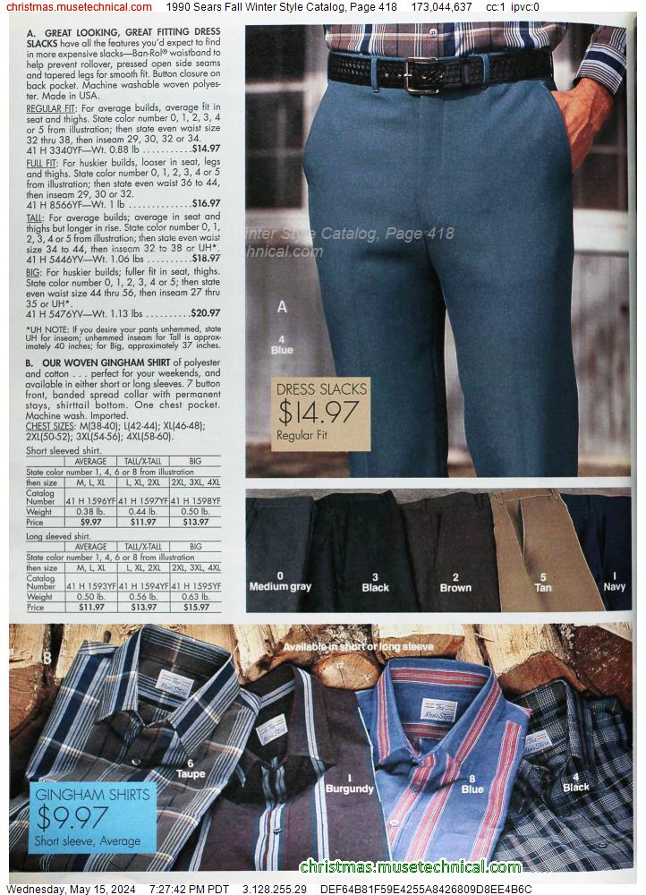1990 Sears Fall Winter Style Catalog, Page 418