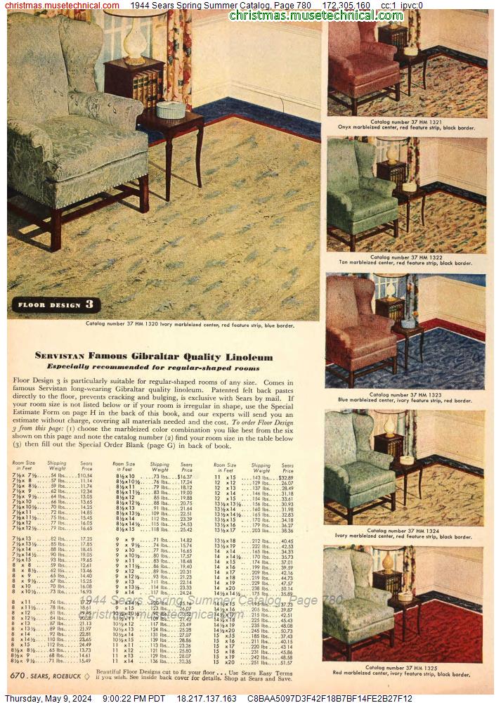 1944 Sears Spring Summer Catalog, Page 780