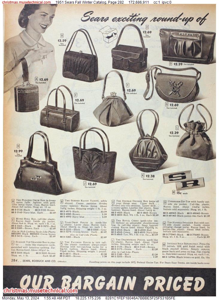 1951 Sears Fall Winter Catalog, Page 282