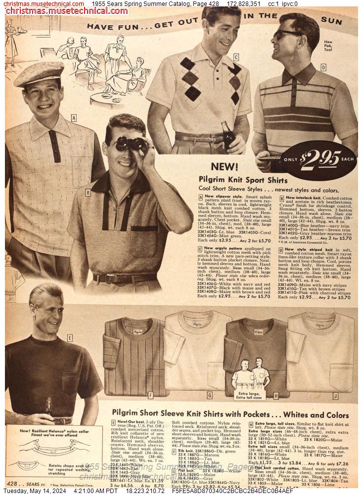 1955 Sears Spring Summer Catalog, Page 428