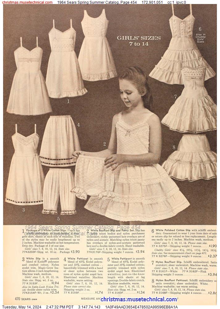 1964 Sears Spring Summer Catalog, Page 454