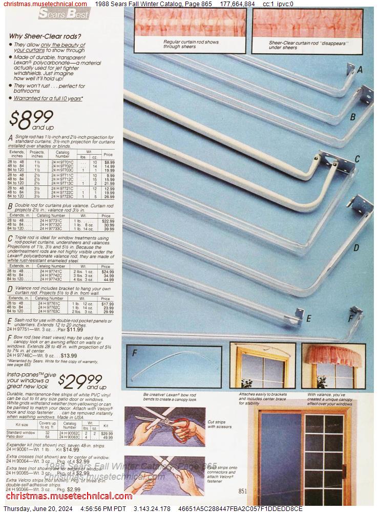 1988 Sears Fall Winter Catalog, Page 865