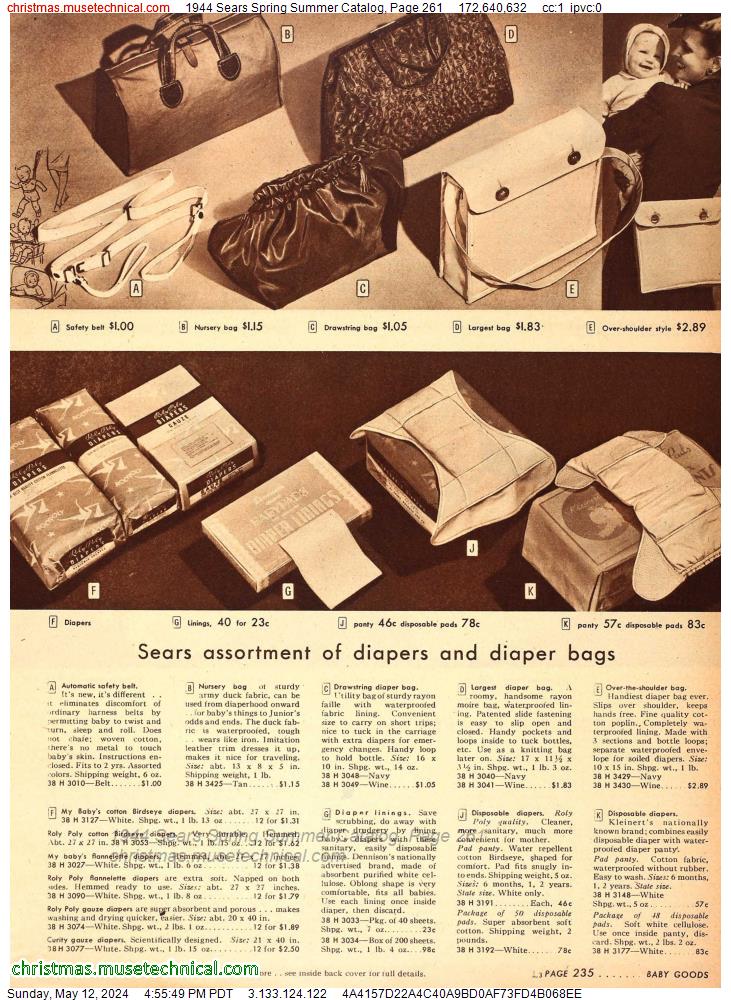 1944 Sears Spring Summer Catalog, Page 261