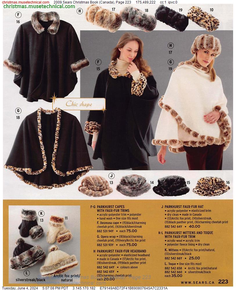 2009 Sears Christmas Book (Canada), Page 223
