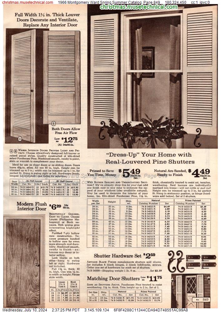 1966 Montgomery Ward Spring Summer Catalog, Page 849