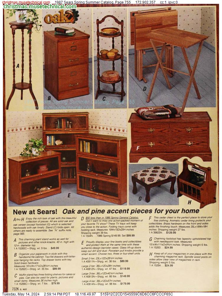 1987 Sears Spring Summer Catalog, Page 755