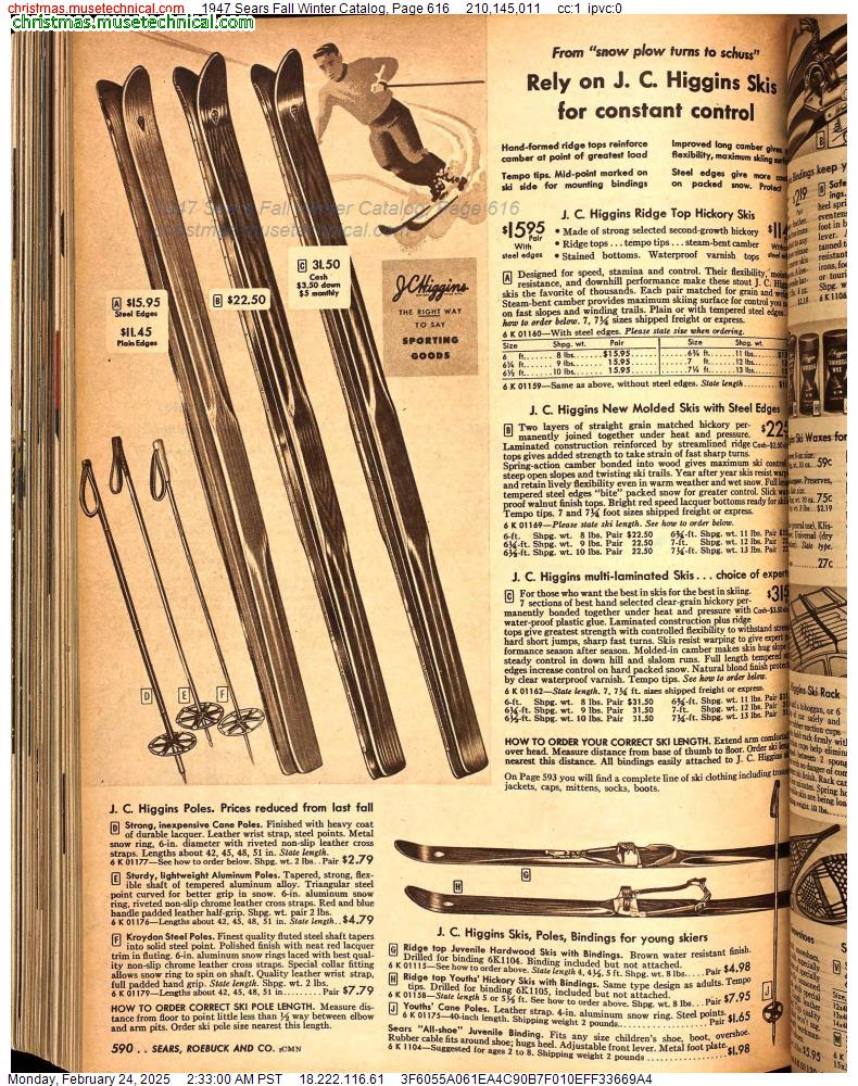 1947 Sears Fall Winter Catalog, Page 616