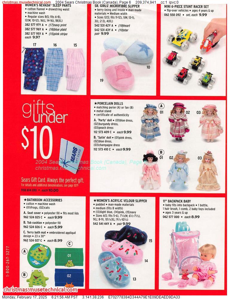 2004 Sears Christmas Book (Canada), Page 6