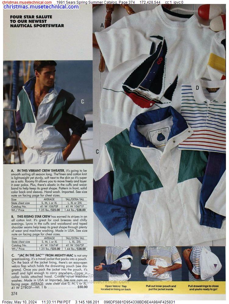 1991 Sears Spring Summer Catalog, Page 374