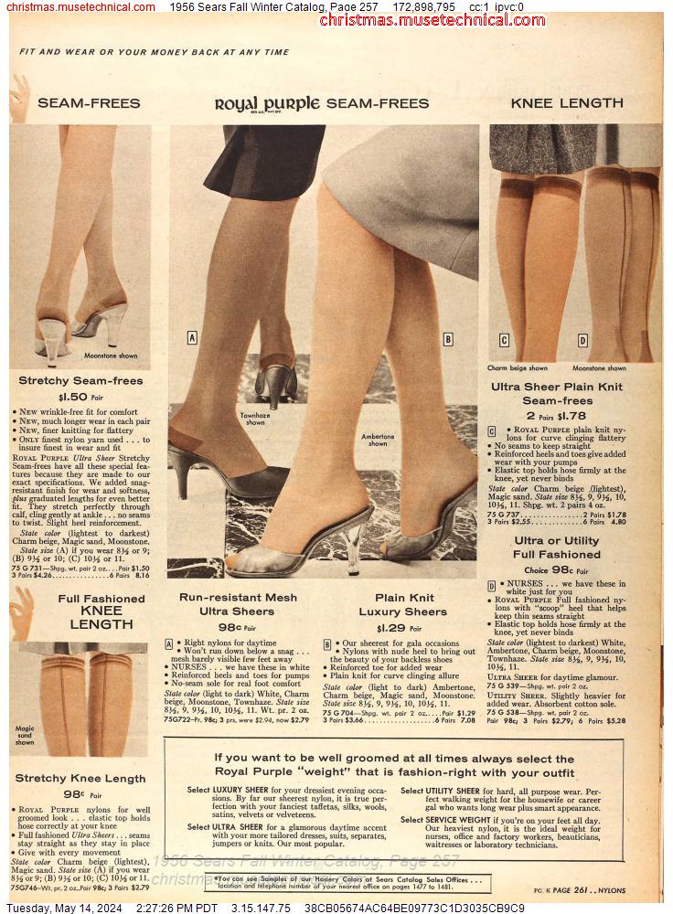 1956 Sears Fall Winter Catalog, Page 257