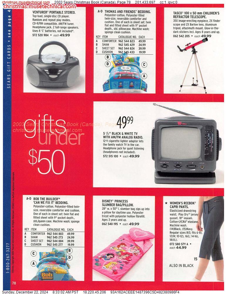 2003 Sears Christmas Book (Canada), Page 78