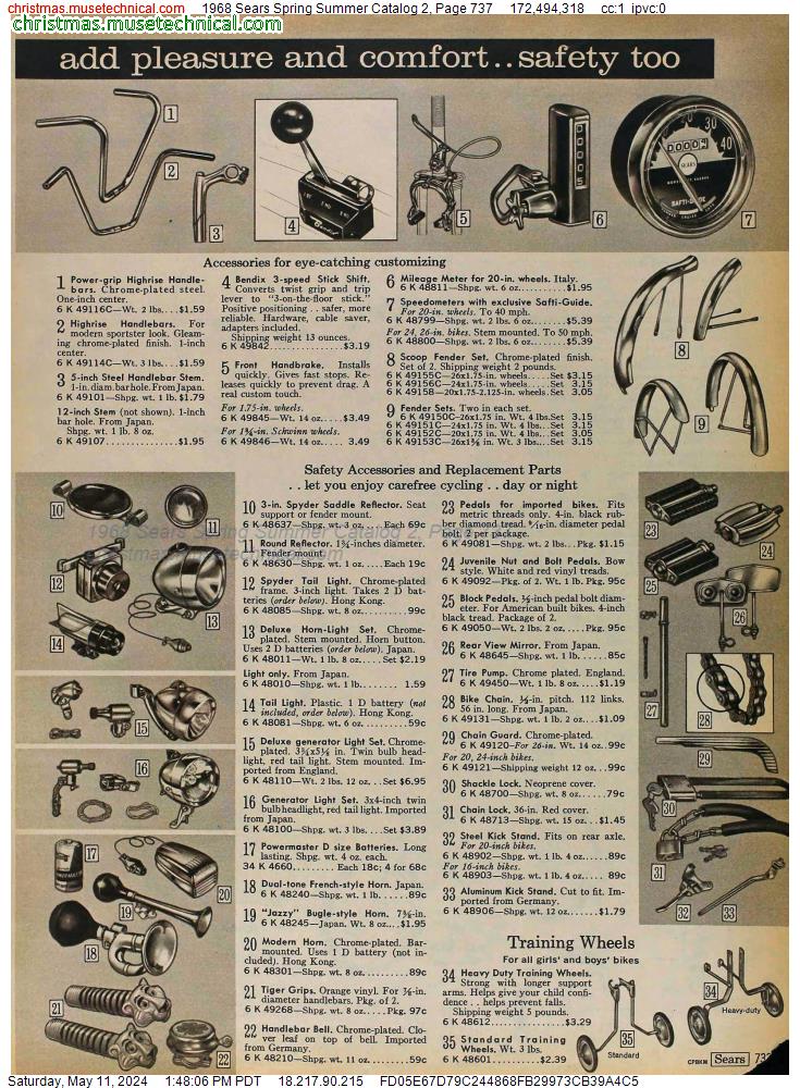 1968 Sears Spring Summer Catalog 2, Page 737
