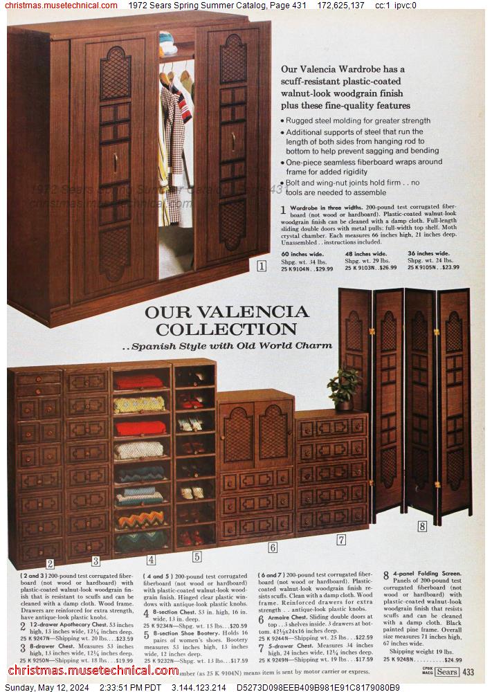 1972 Sears Spring Summer Catalog, Page 431