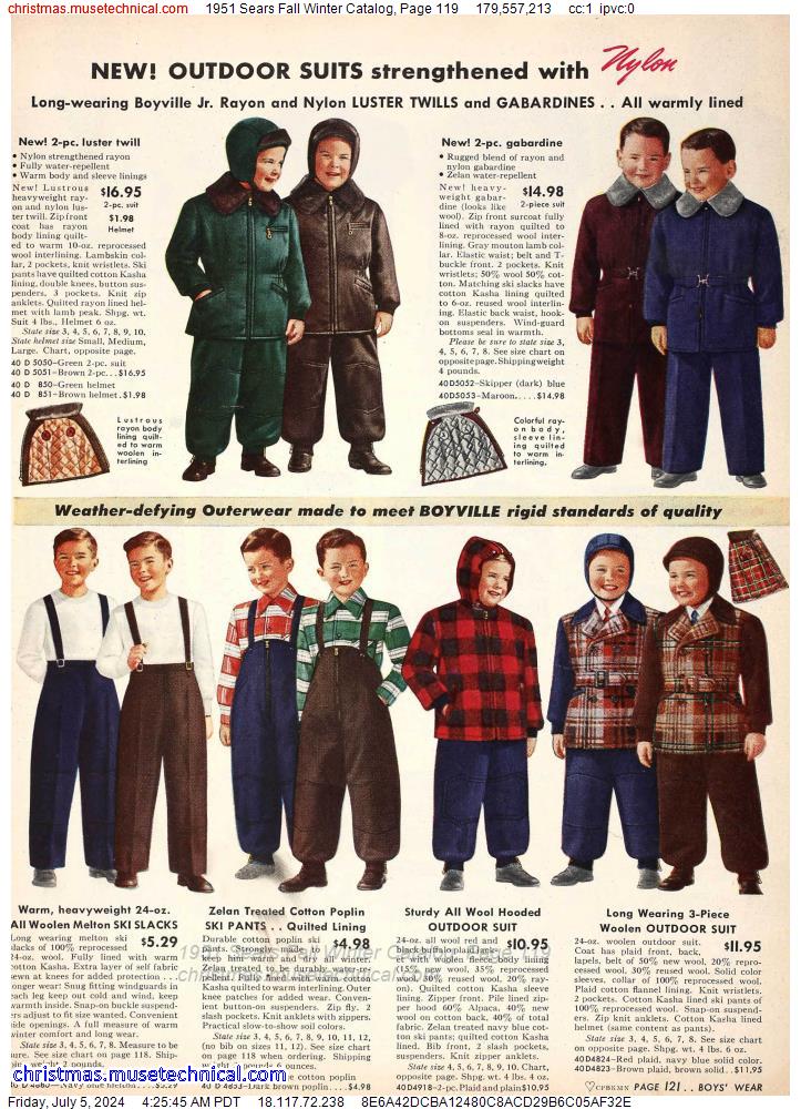 1951 Sears Fall Winter Catalog, Page 119
