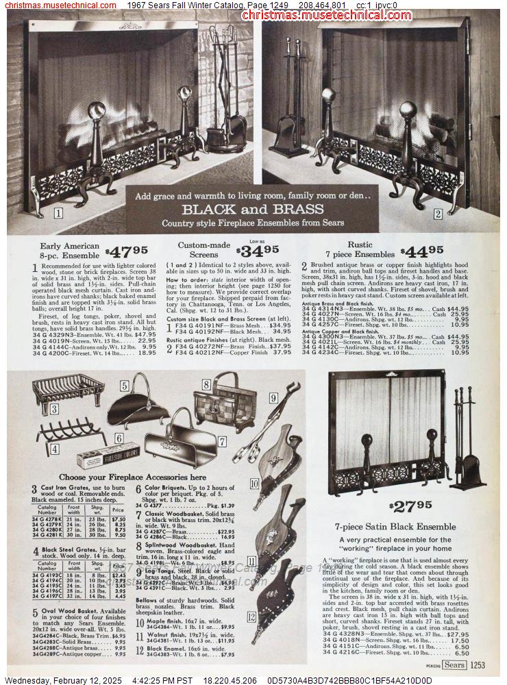 1967 Sears Fall Winter Catalog, Page 1249