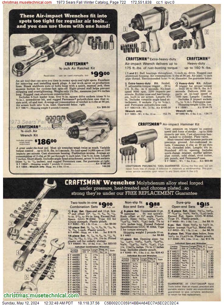 1973 Sears Fall Winter Catalog, Page 722