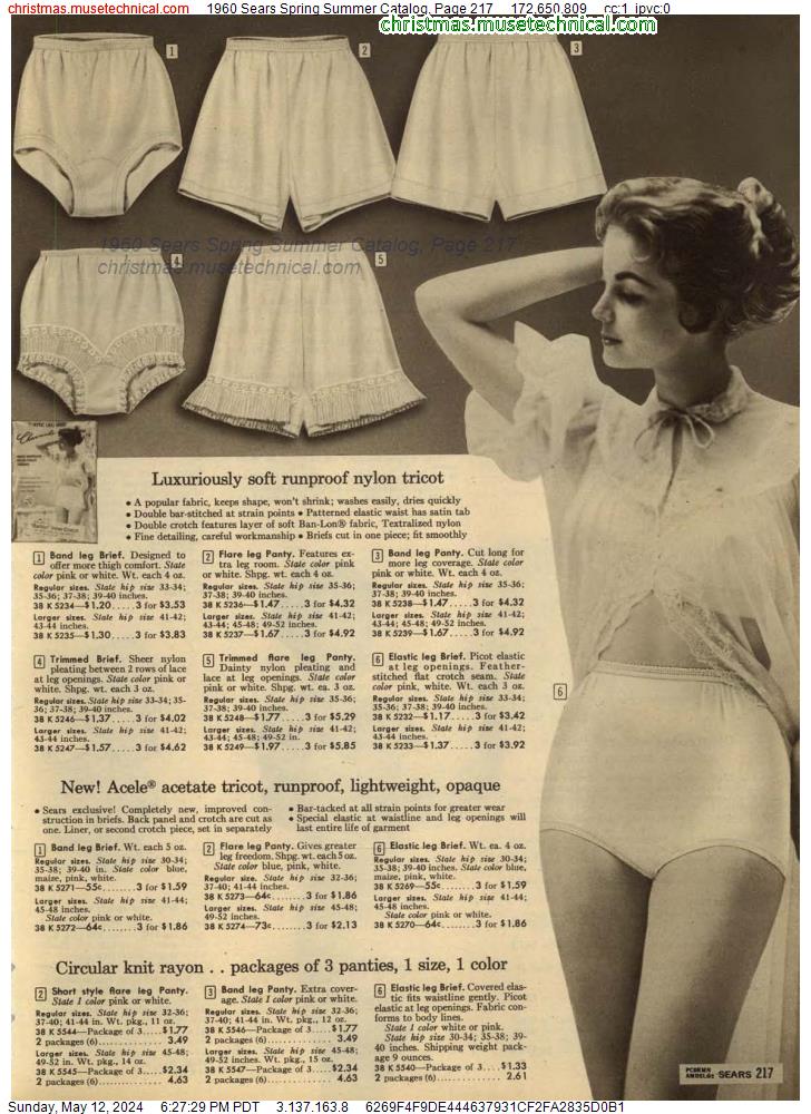 1960 Sears Spring Summer Catalog, Page 217
