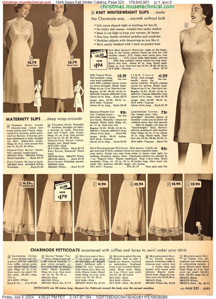 1949 Sears Fall Winter Catalog, Page 323