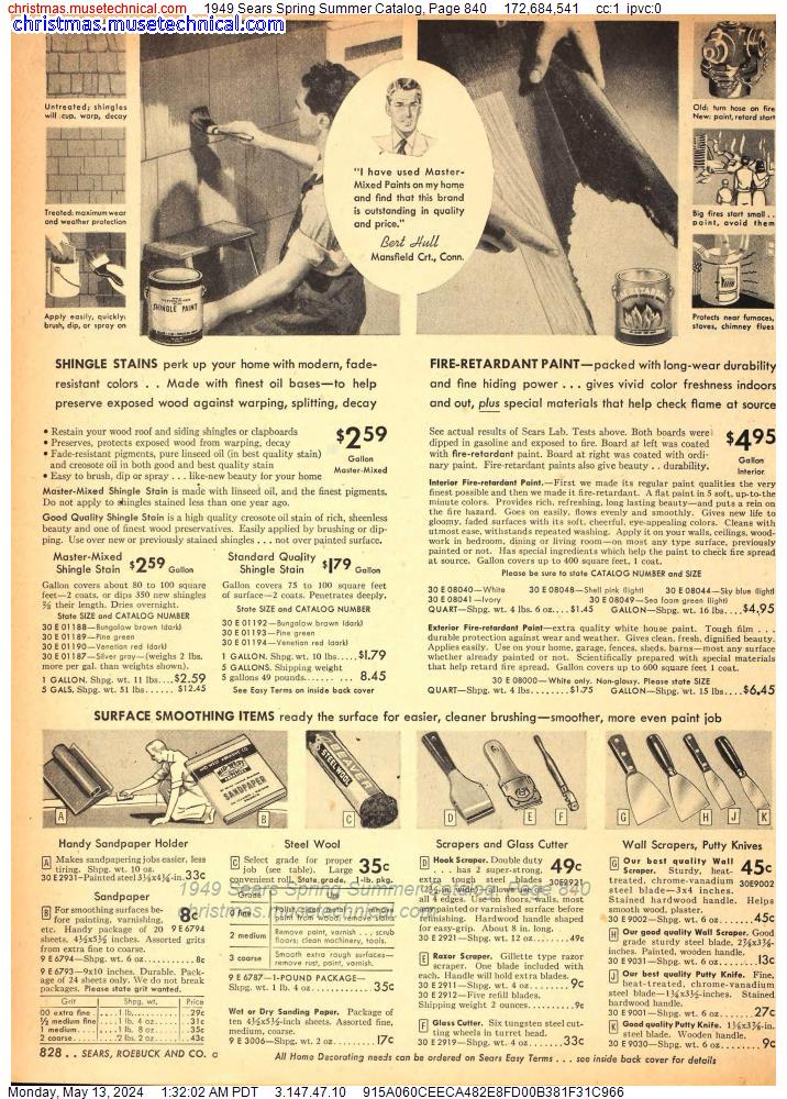 1949 Sears Spring Summer Catalog, Page 840