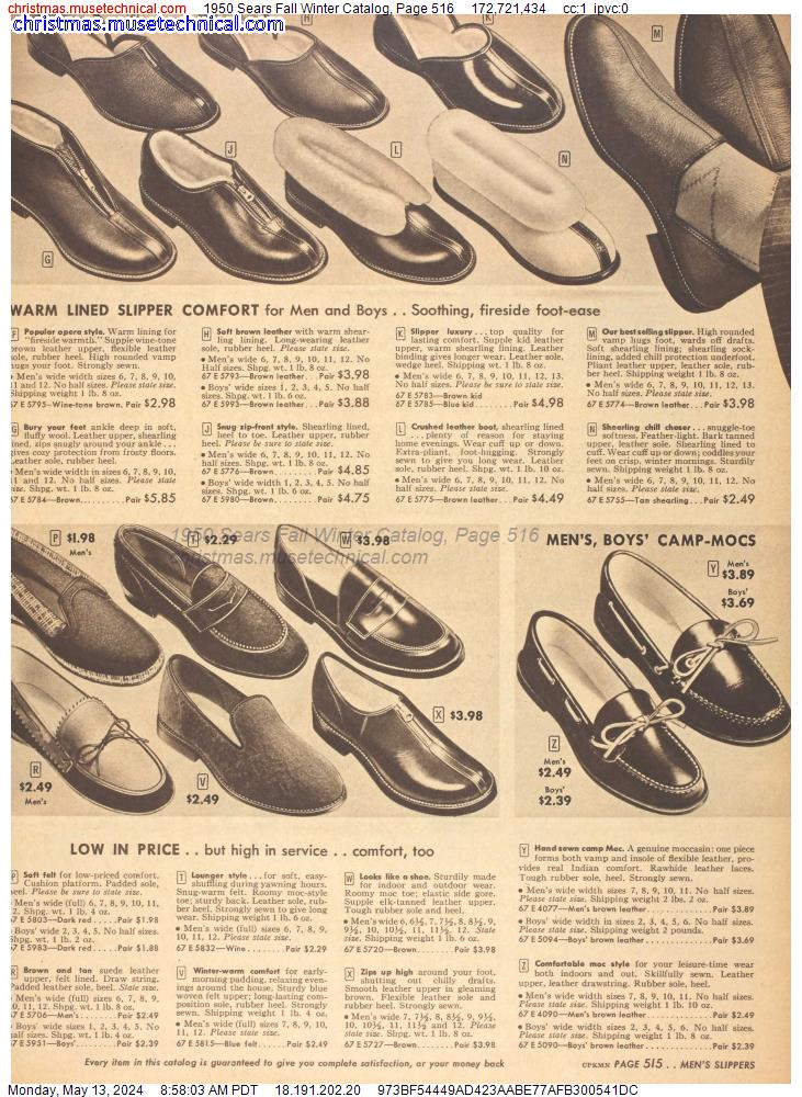 1950 Sears Fall Winter Catalog, Page 516