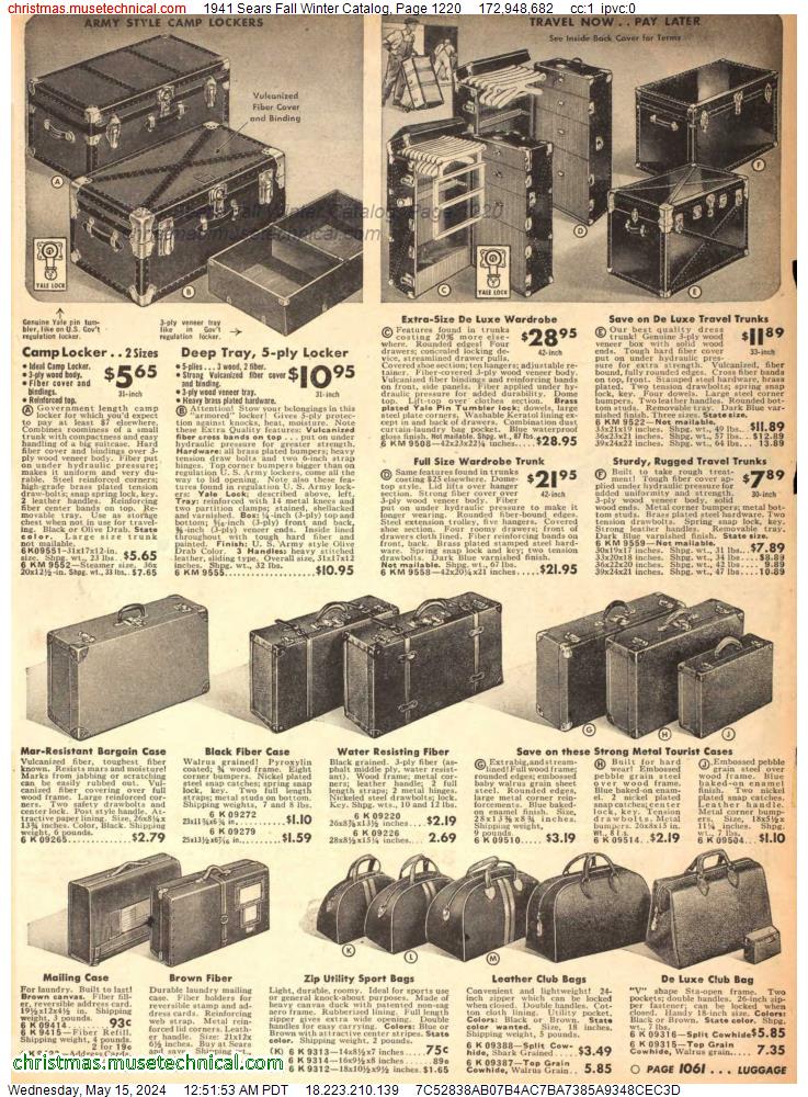 1941 Sears Fall Winter Catalog, Page 1220