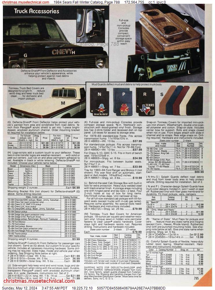 1984 Sears Fall Winter Catalog, Page 788