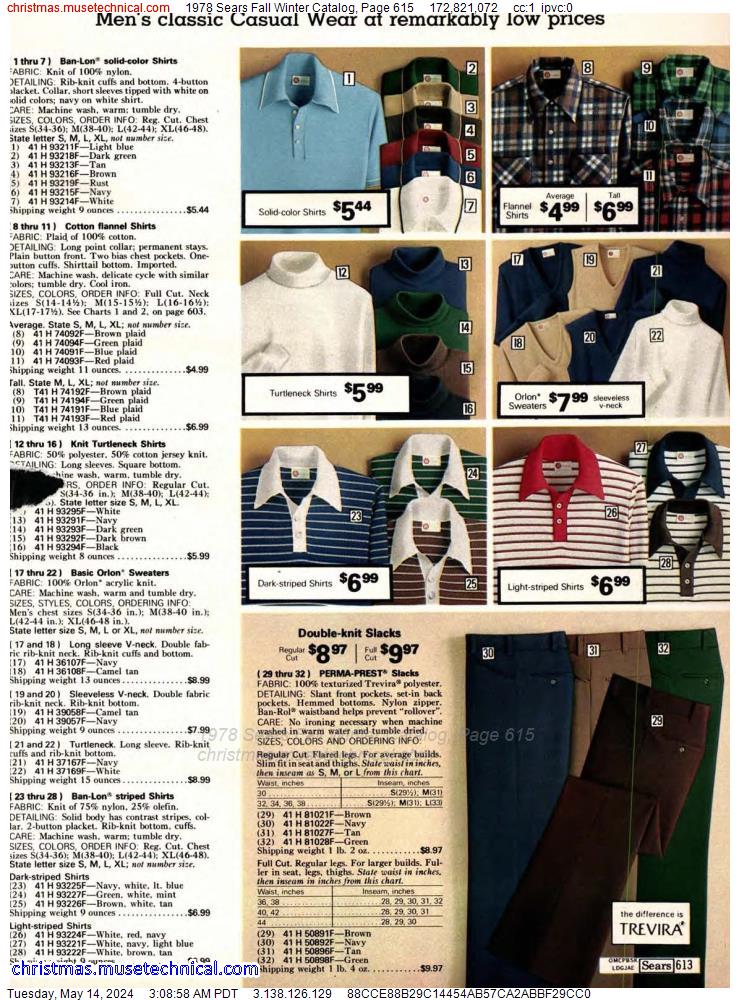 1978 Sears Fall Winter Catalog, Page 615