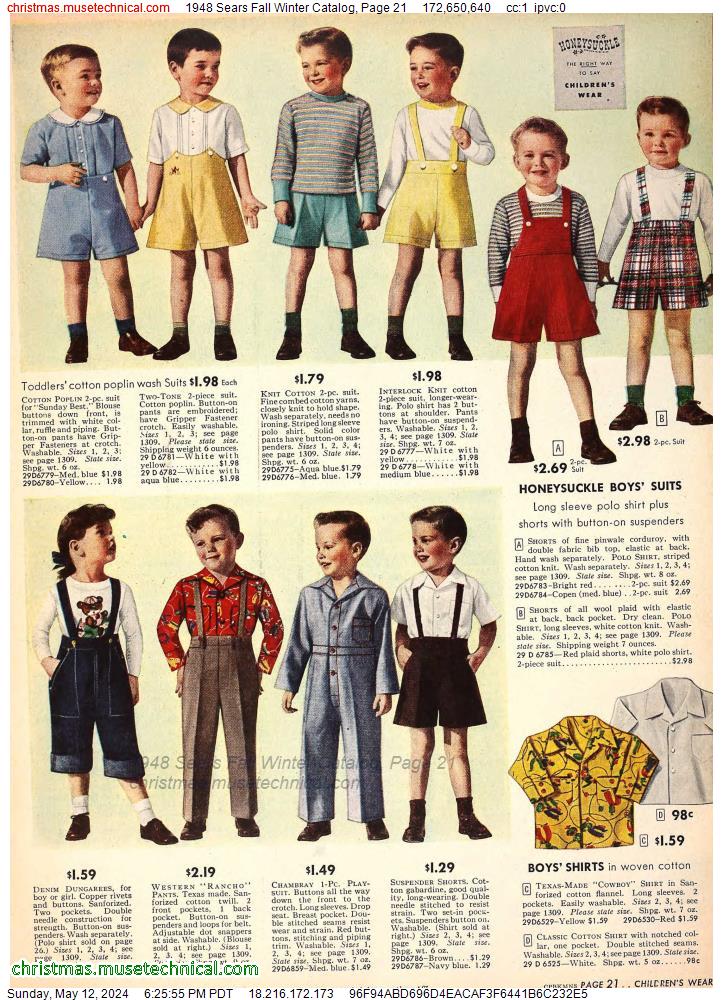 1948 Sears Fall Winter Catalog, Page 21