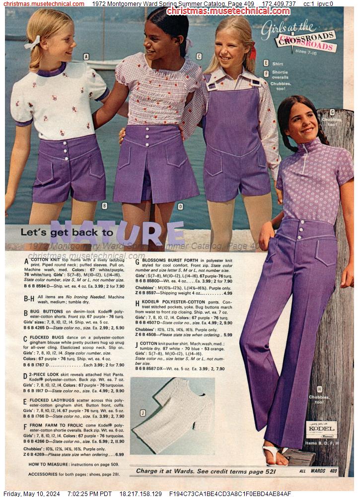 1972 Montgomery Ward Spring Summer Catalog, Page 409