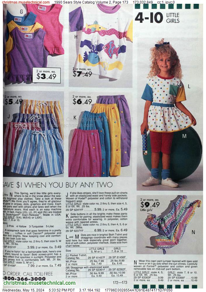 1990 Sears Style Catalog Volume 2, Page 173