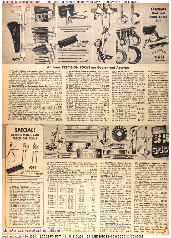 1955 Sears Fall Winter Catalog, Page 1346