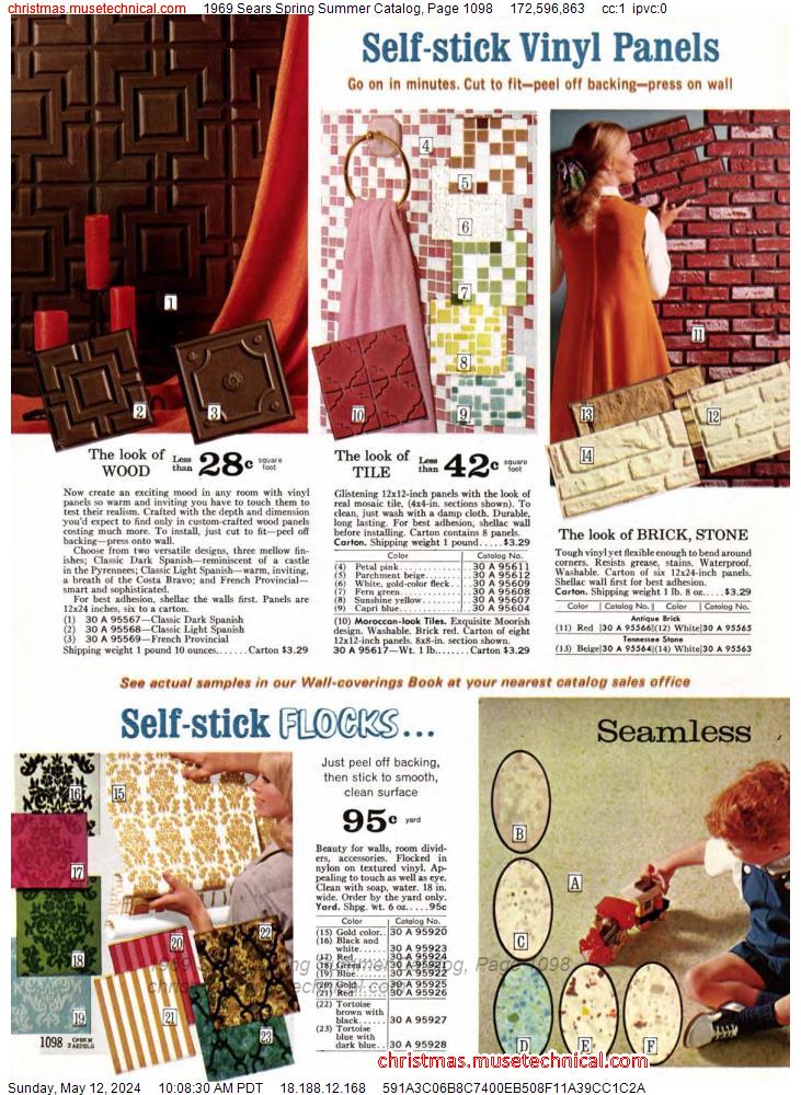 1969 Sears Spring Summer Catalog, Page 1098