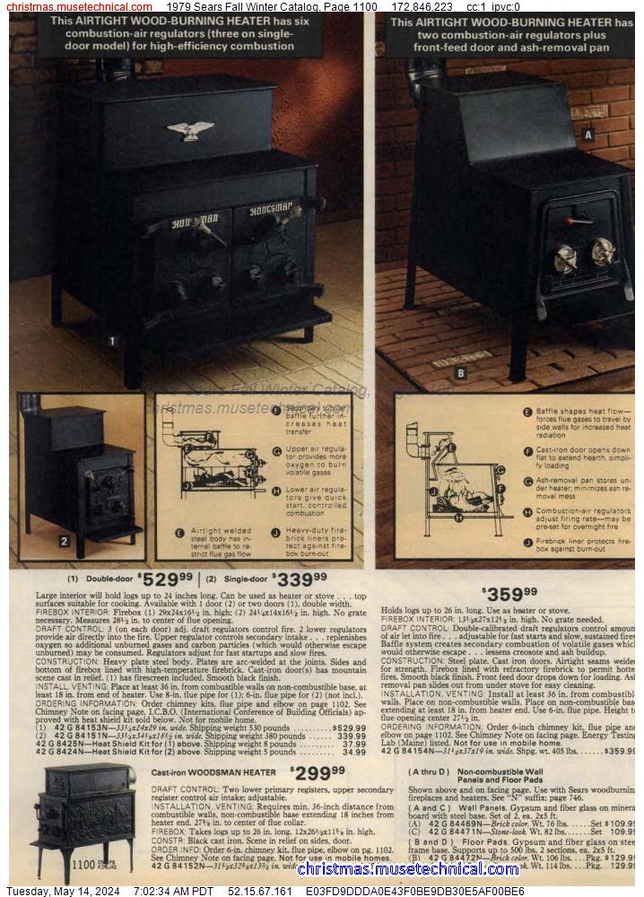 1979 Sears Fall Winter Catalog, Page 1100