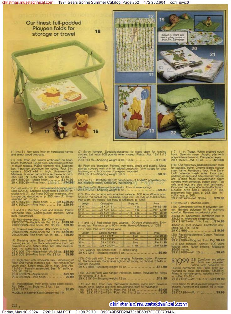 1984 Sears Spring Summer Catalog, Page 252