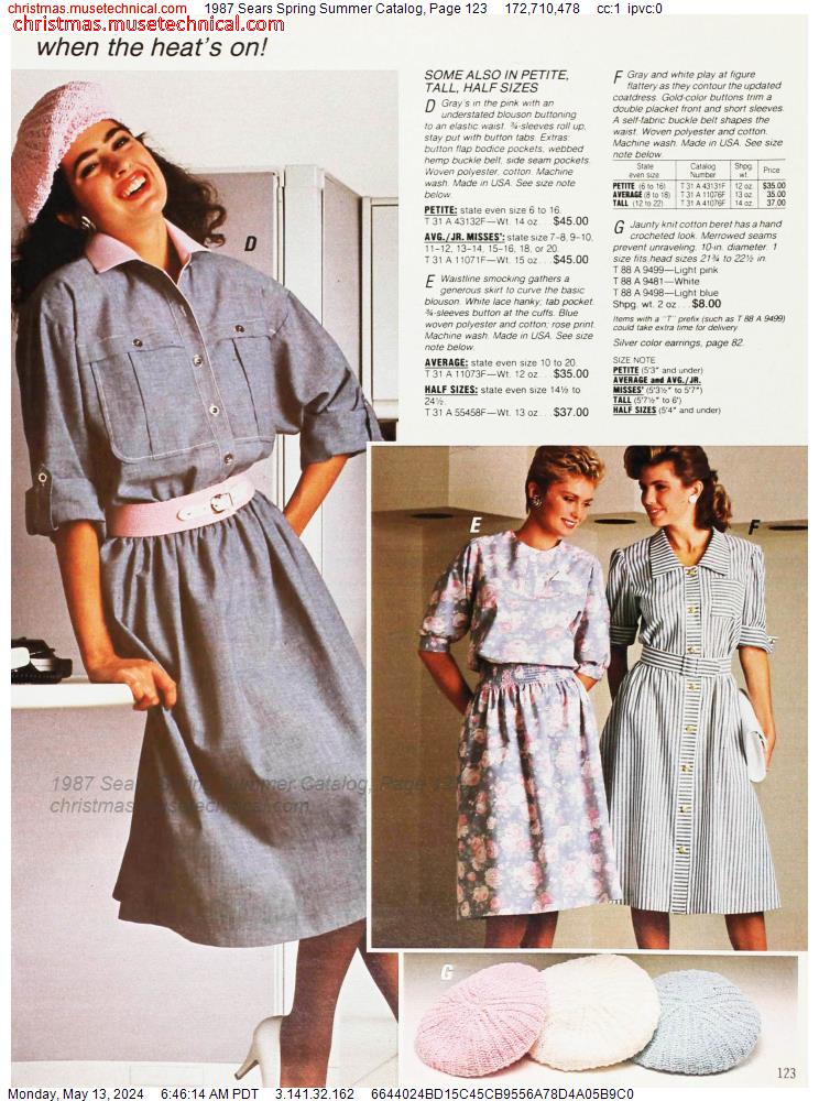 1987 Sears Spring Summer Catalog, Page 123