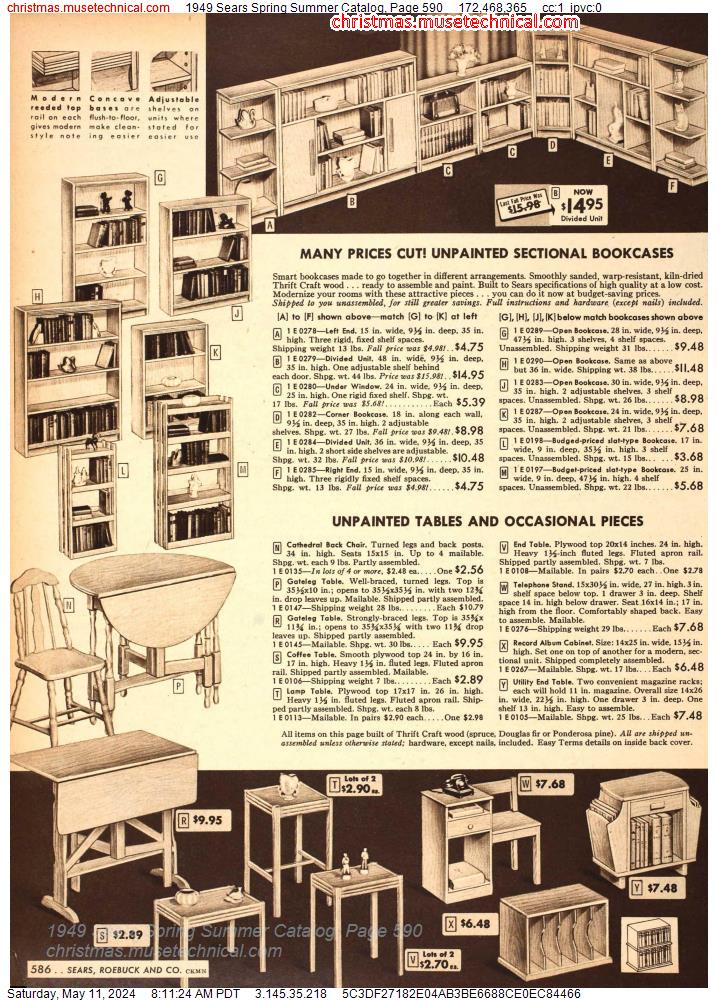 1949 Sears Spring Summer Catalog, Page 590