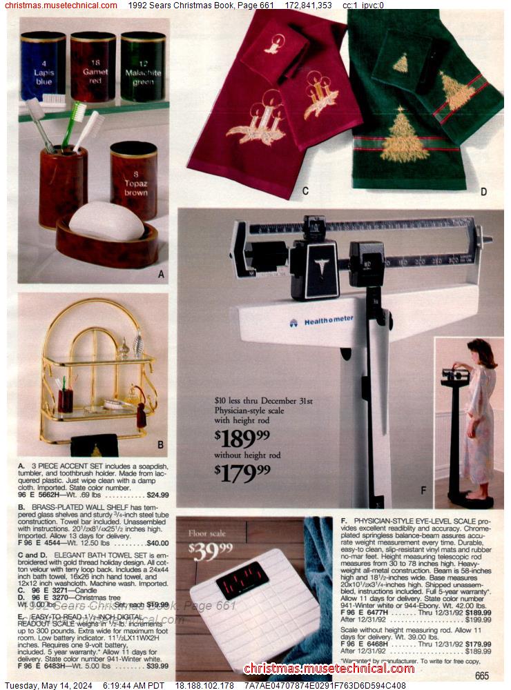 1992 Sears Christmas Book, Page 661