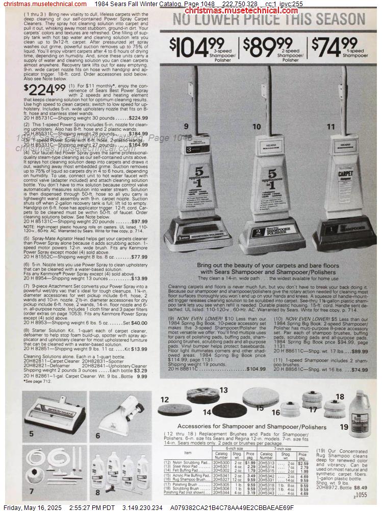 1984 Sears Fall Winter Catalog, Page 1048