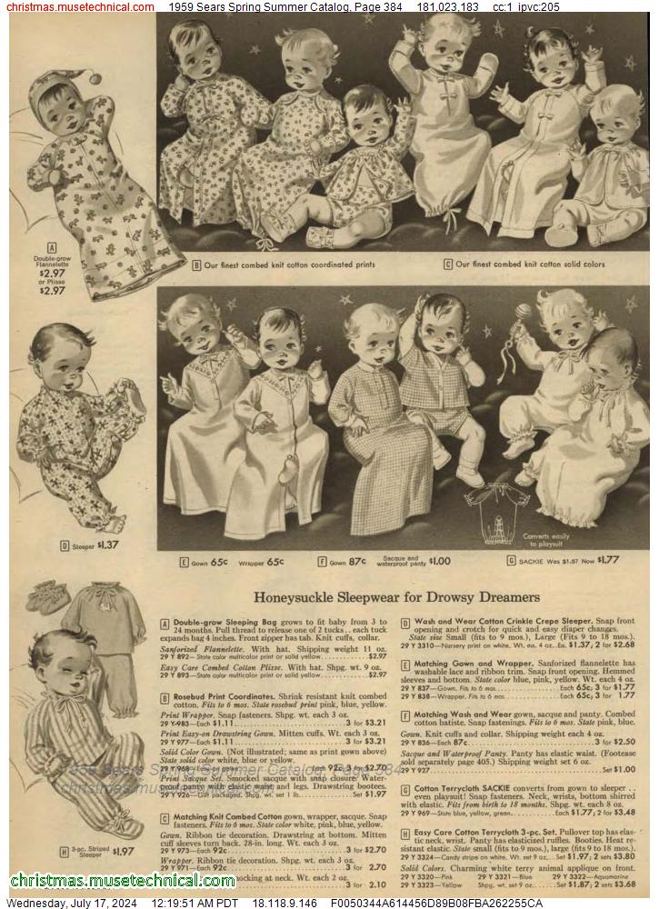 1959 Sears Spring Summer Catalog, Page 384