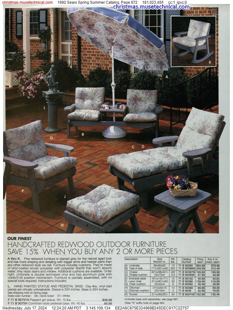 1992 Sears Spring Summer Catalog, Page 872